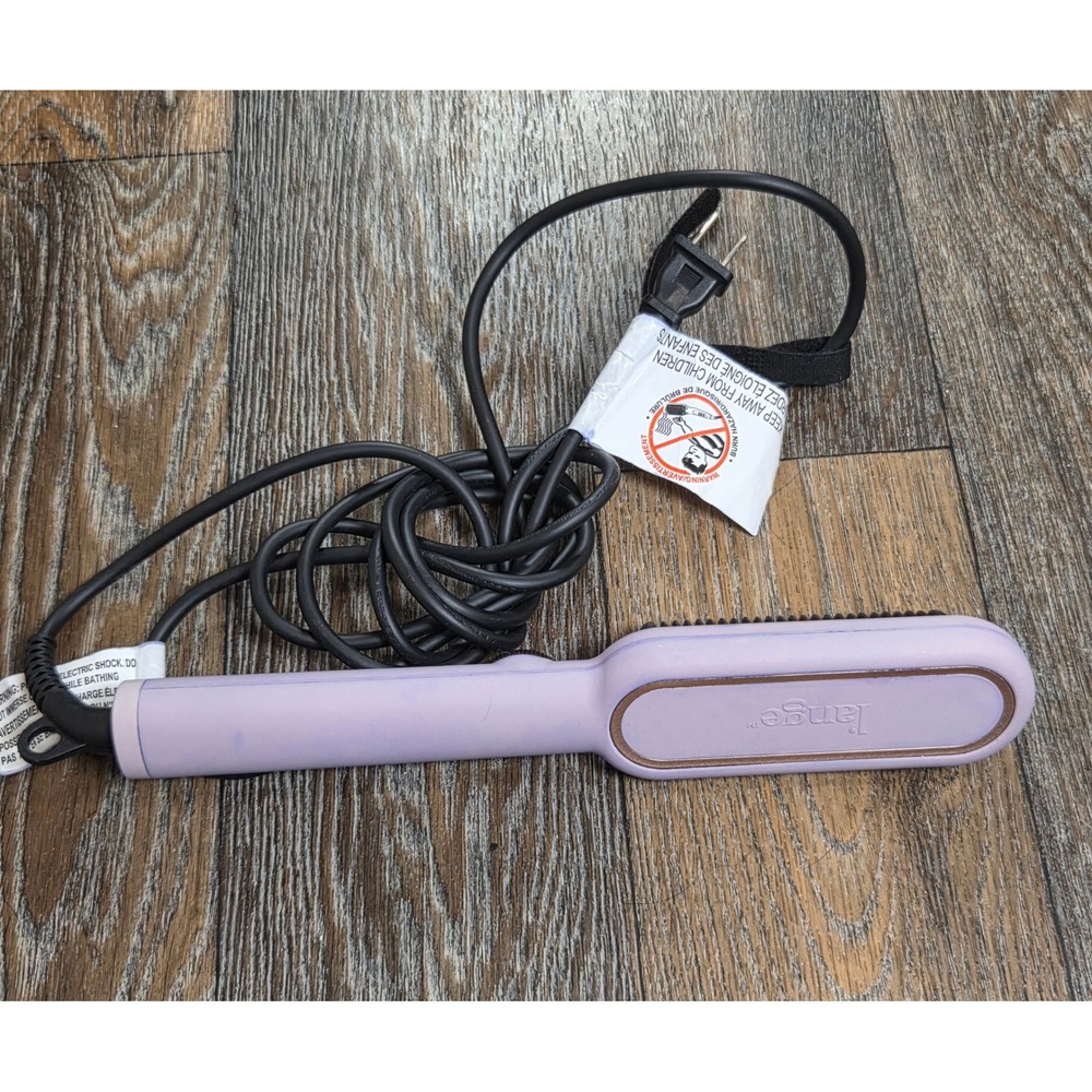 L'ange Le Vite Ionic Hair Straightening Brush Lavender Purple Ceramic Bristles